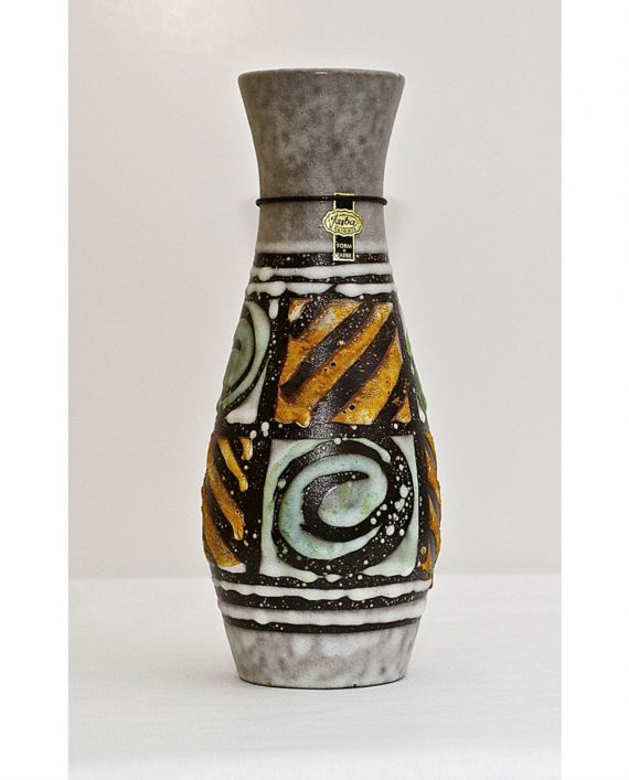 Florero cerámica alemana tipo fat lava