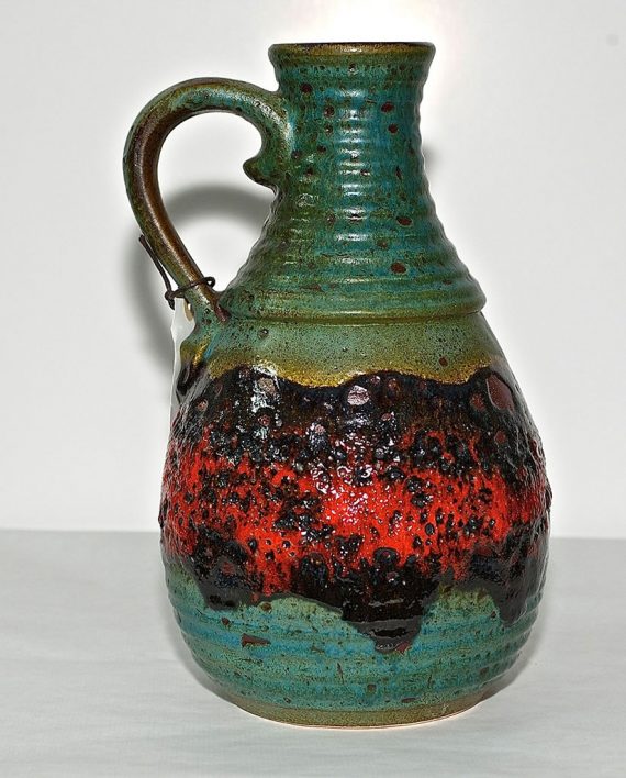 Jarra vintage de cerámica alemana fat-lava