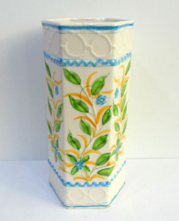 Paragüero vintage de cerámica de Manises