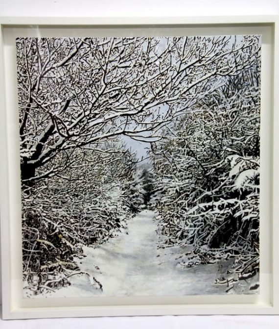 Pintura Kate Bright "paisaje nevado"