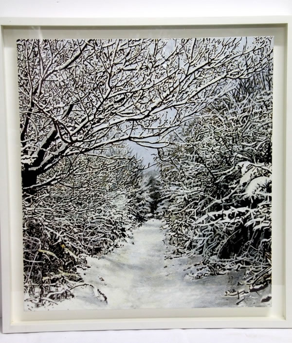 Pintura Kate Bright "paisaje nevado"