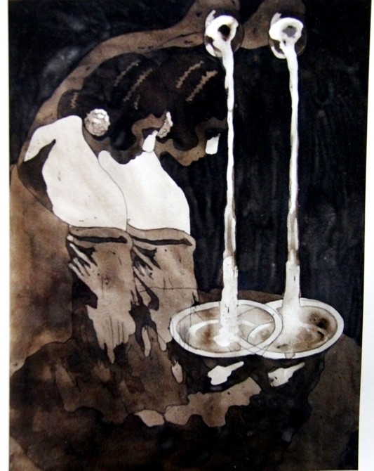 Pintura Federico Guzman "El alpechin español es puro de oliva"