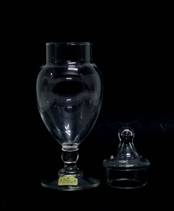 Bombonera de cristal transparente