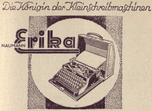 Máquina de escribir Erika vintage