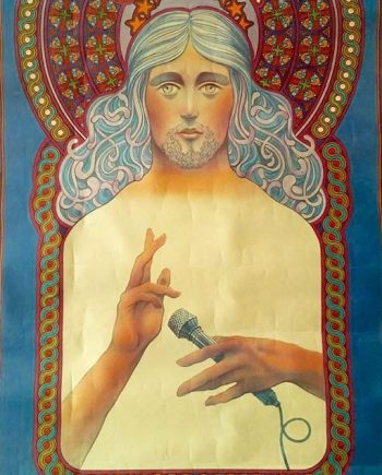 Cartel original Jesucristo Superstar del artista americano David Byrd realizado en el año 1971 para la promoción de la ópera-rock 