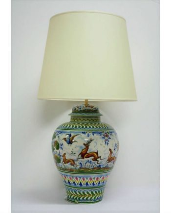 Lámpara de mesa de cerámica de la Cartuja de Sevilla