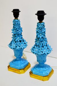 lampara de manises azul