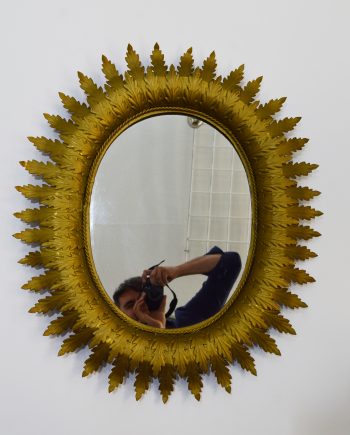 espejo sol de metal color mate