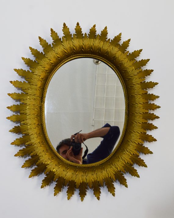 espejo sol de metal color mate