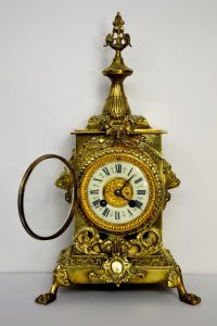 reloj art decó antiguo de bronce