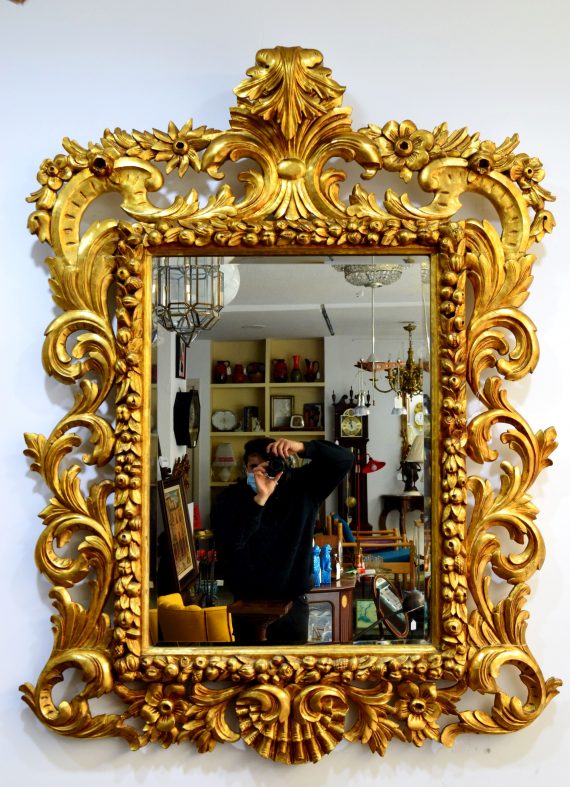 espejo dorado barroco de palacio