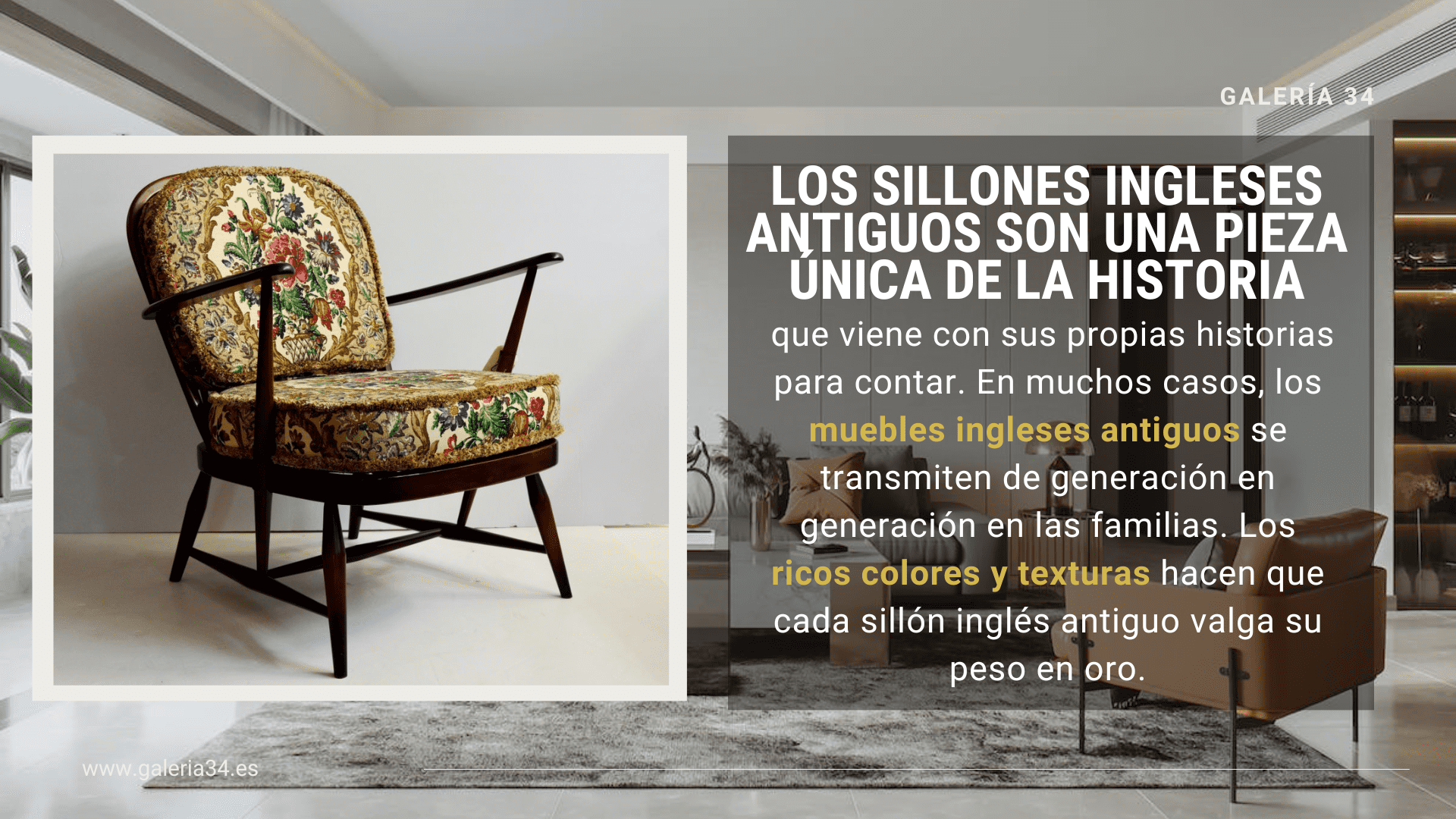 Los sillones ingleses antiguos son una pieza única de la historia